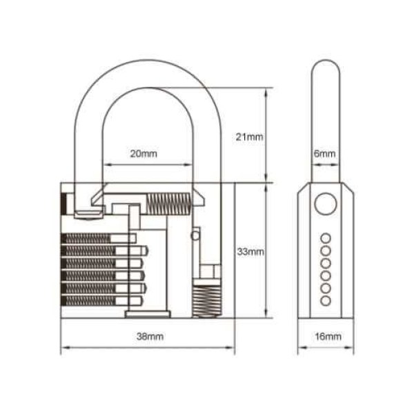 Vorhängeschloss 38mm